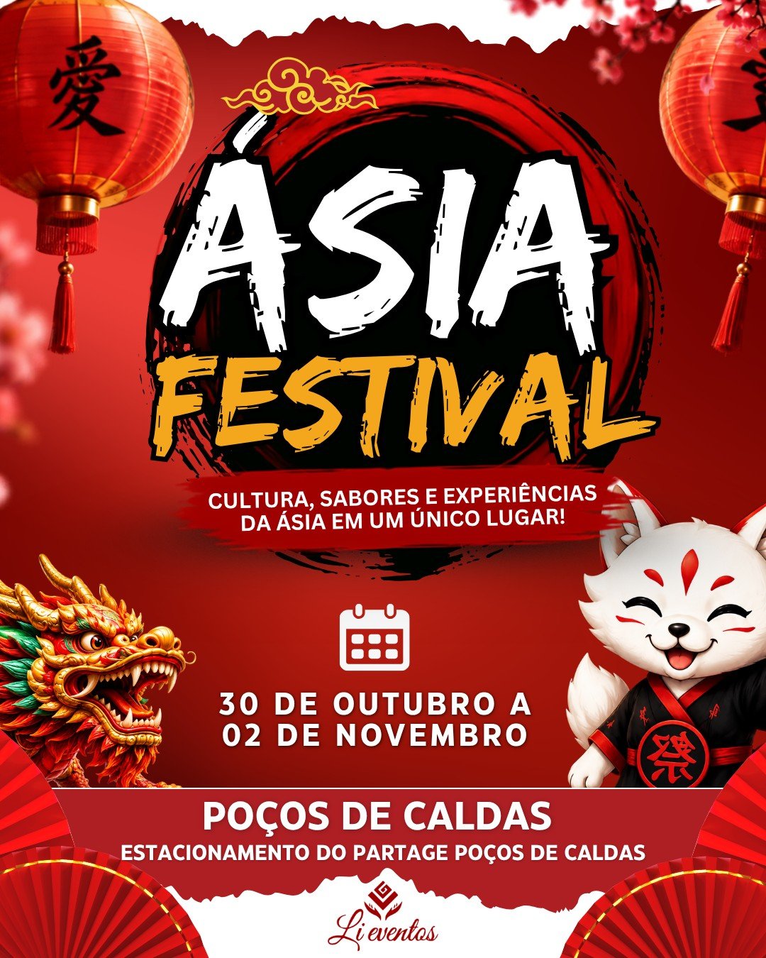 Arte do evento Ásia Festival - Poços de caldas
