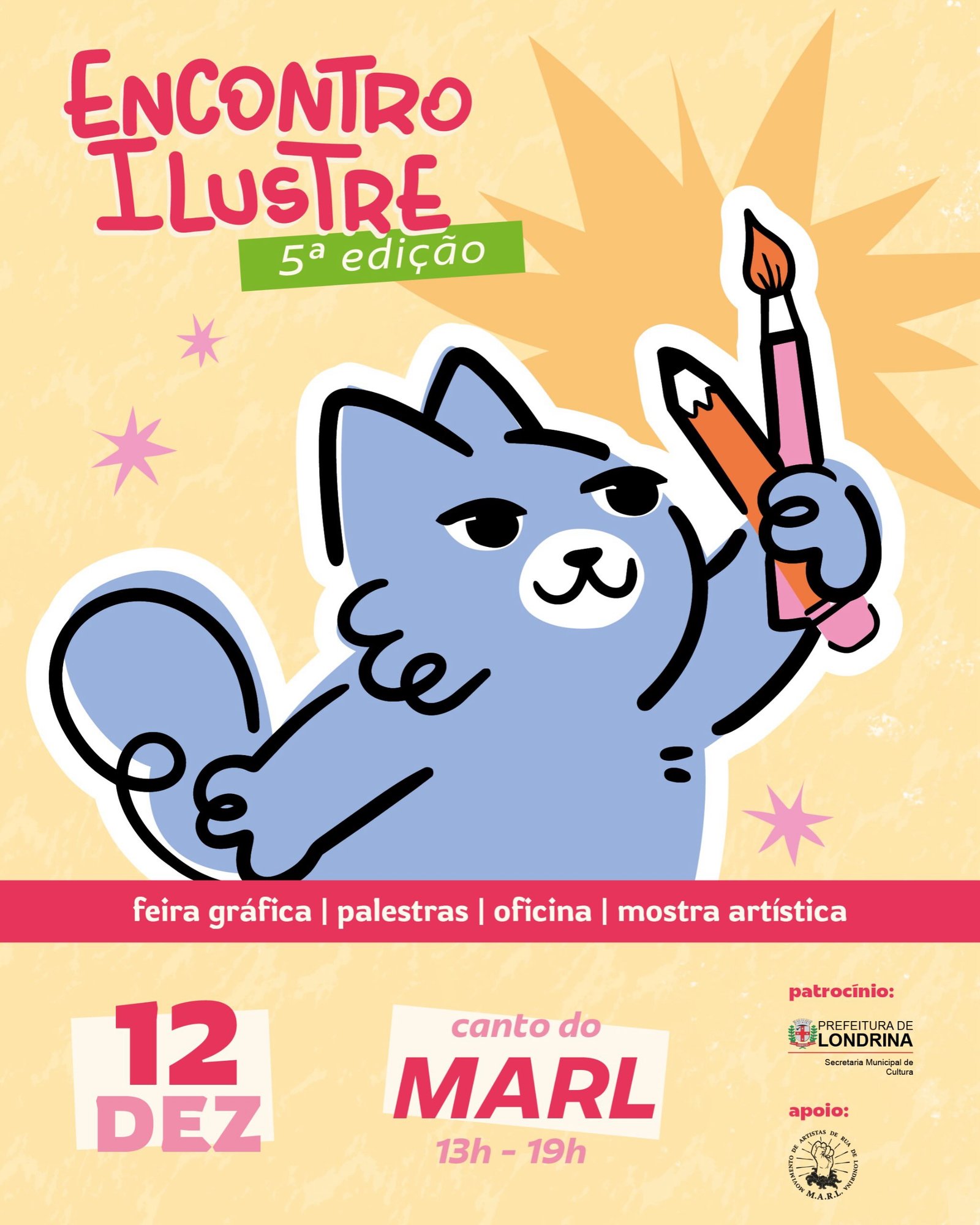 Arte do evento Encontro Ilustre - 5ª Edição